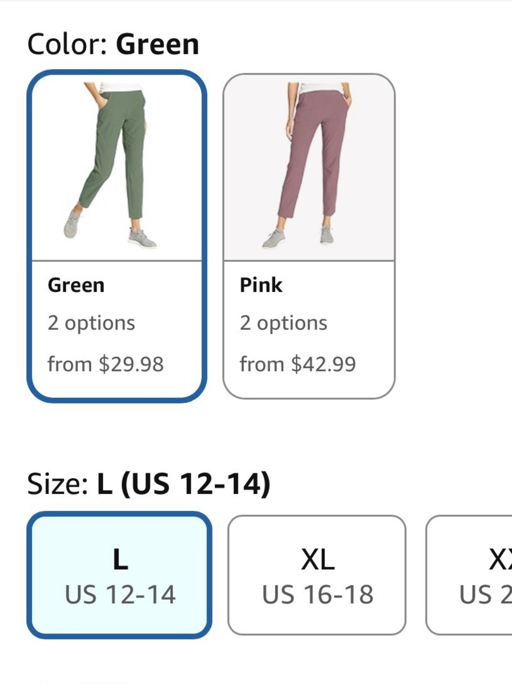 NWT women’s Eddie Bauer traveler ankle pants color green size Large item 1669563 - Picture 10 of 15